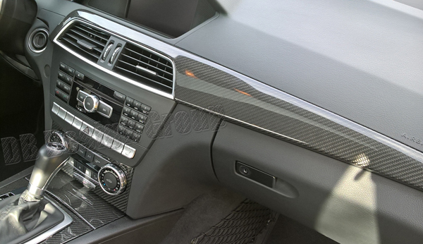 ABS Carbon Faser Für Benz C Klasse W204 C180 C200 2007-2013 Auto Zentrale  Steuerung Panel Innen Trim Aufkleber Zubehör Zubehör (Color : 2011-2013 e):  : Auto & Motorrad