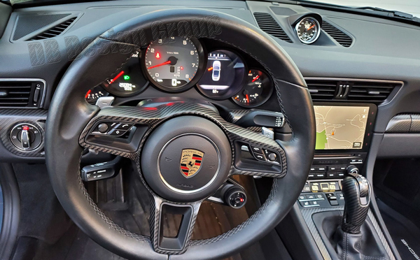 ontto Lenkrad Schaltwippen Verlängerung Passt für Porsche 718 Cayman Macan  Panamera GTS 4S Shift Paddles Schalthebel Kohlefaser Schaltpaddel
